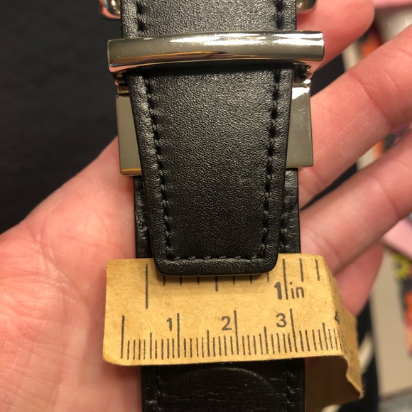 Coach Signature Black Leather Belt - Picture 13 of 13